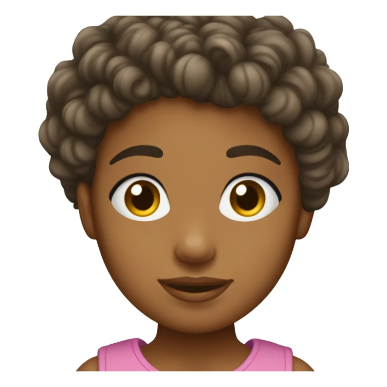 fille metisse cheveux bouclés en pleure sticker