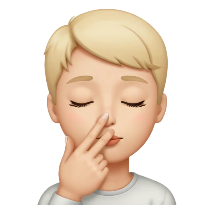kissinf face with close eyes with middle finger sticker