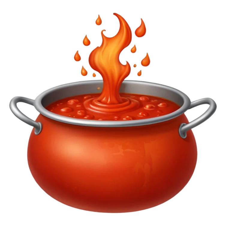 Big cauldron of tomato sauce being cooked emoji  sticker
