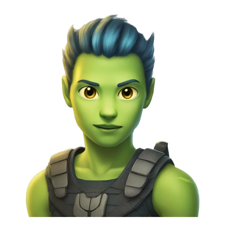 na'vi human teen hybrid boy tail alien cat face sticker