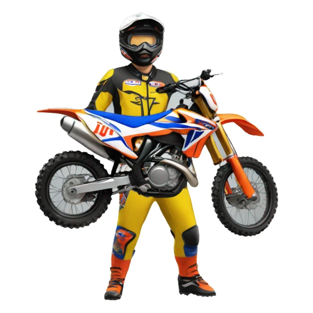 Jul qui fait de la moto cross  sticker