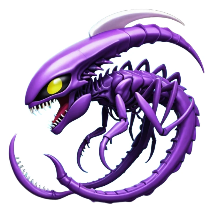 Abstract Futuristic Venom-Xenomorph-Genesect-Lunala-ET-hybrid-fantasy-creature sticker