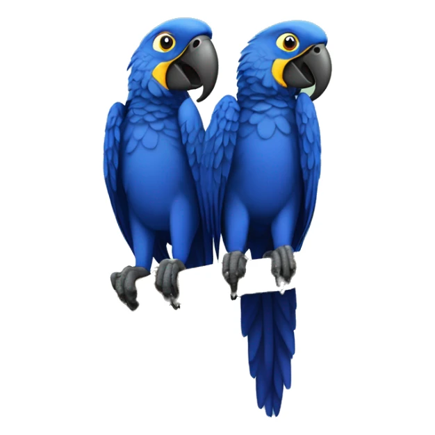 Hyacinth Macaw pair Full Body love happy smie sticker