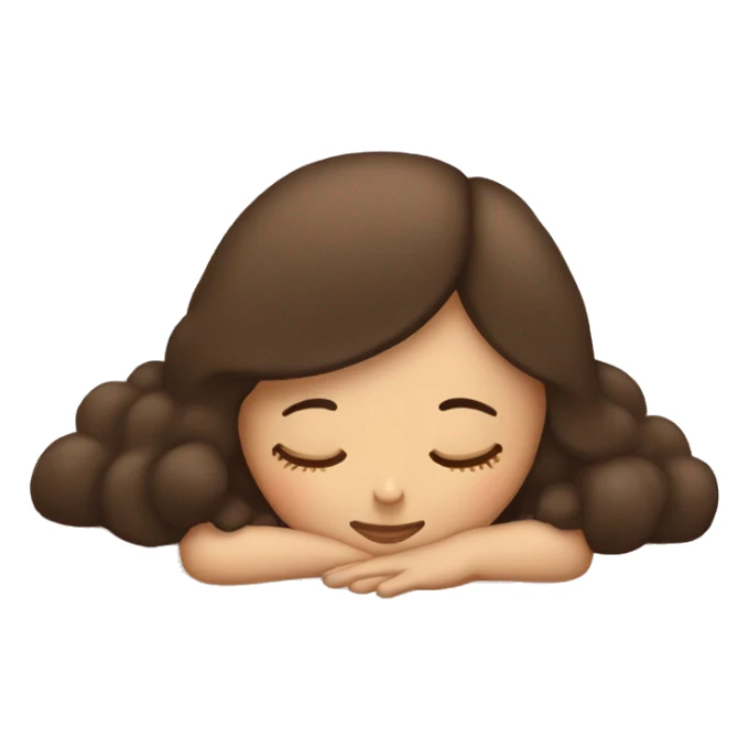 Brunette girl sleeping sticker