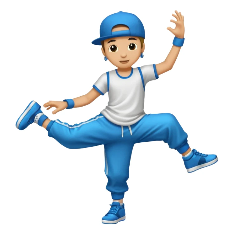 street dancer boy with music item sticker