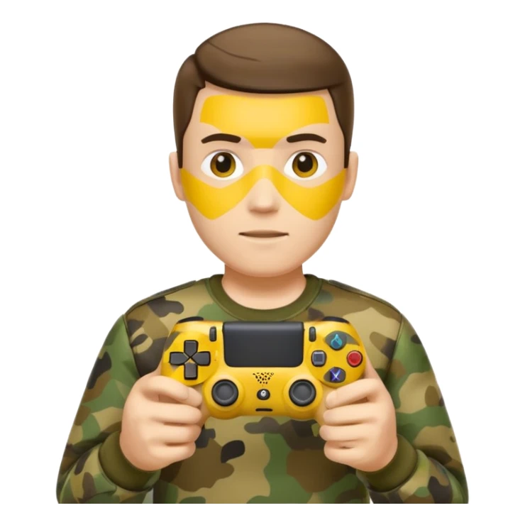 yellow homme-avec-manette-ps4-camouflage (not human) sticker