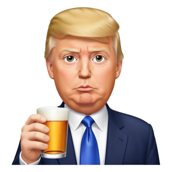 Donald Trump drinking a Michelob ultra sticker
