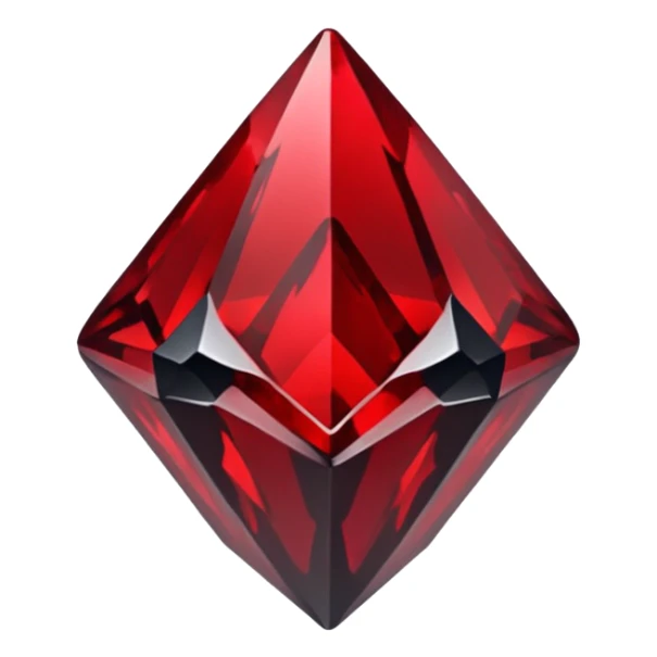 iOS sticker, dark fantasy crystal, monochrome red, minimal sticker