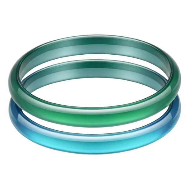  Glass green blue Bangles emoji sticker
