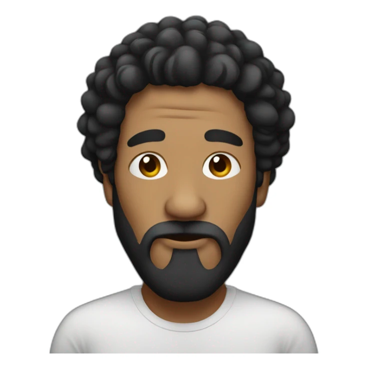 big nose man with black rasta hair sticker