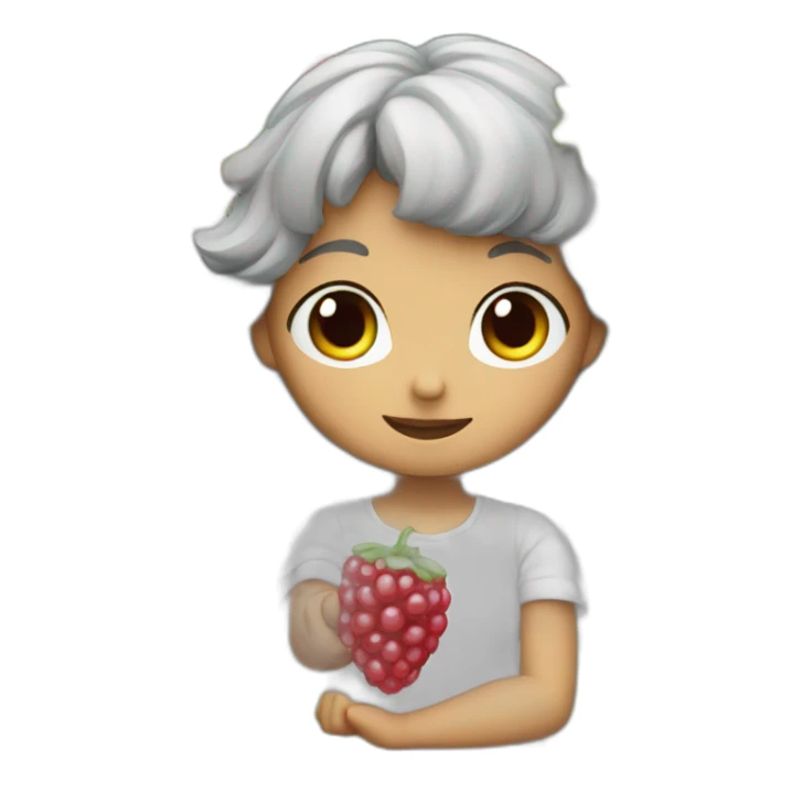 the berries round and ripe with angel wings sticker