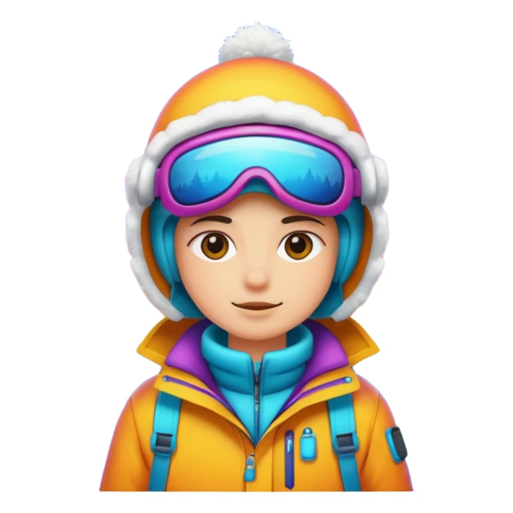 skies,colorful, Snow Gear,negative: character. sticker