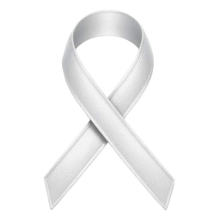 fita branca de conscientização sticker