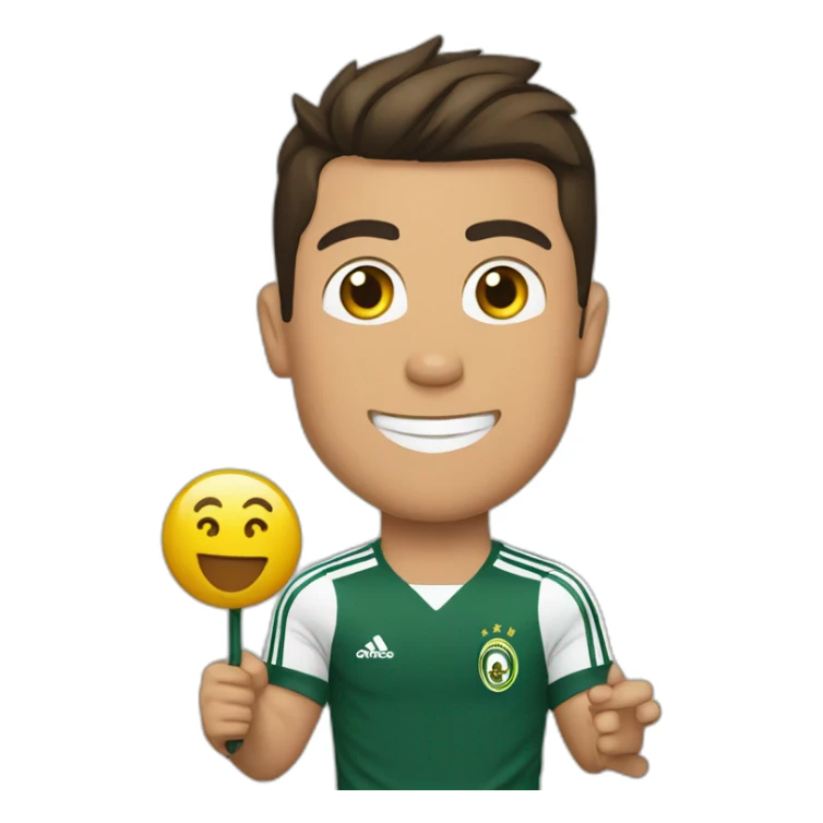 Cristiano Ronaldo holding a sign with Abdul Latif written on it sticker