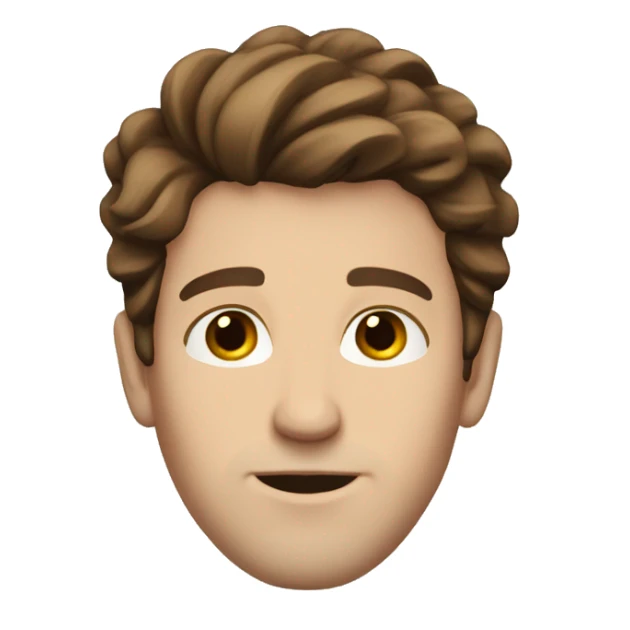 white guy shortg brown hair brown eyes no beard sticker