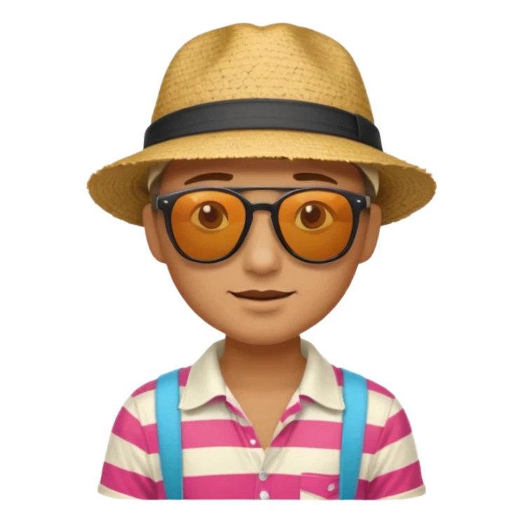 fotographer with summer clothes and sun glasses sticker