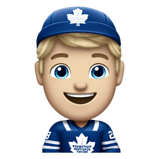 Toronto Maple Leafs hockey player with thumbs up sticker