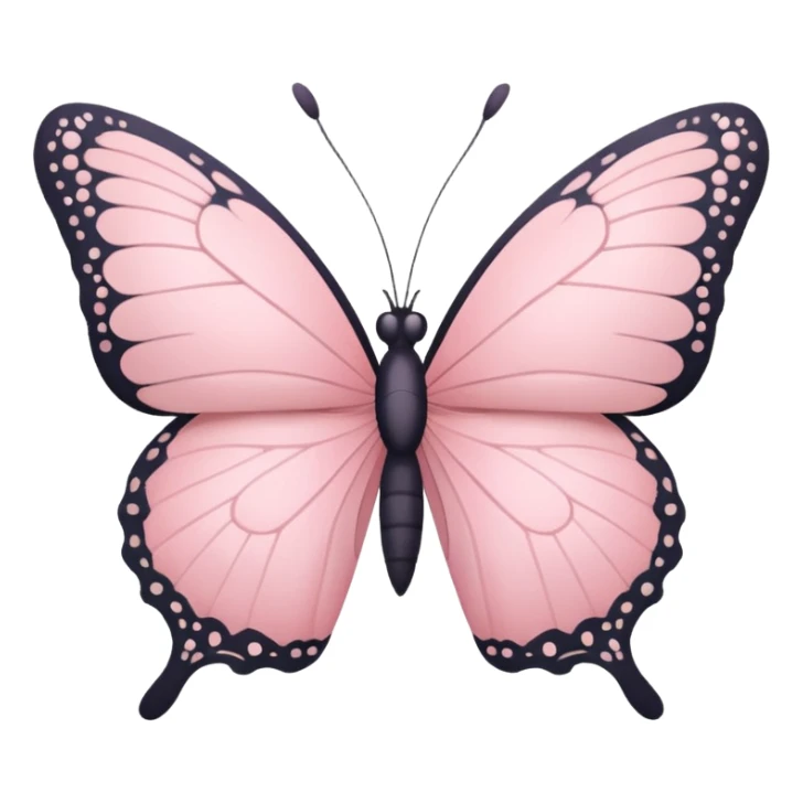  Pastel Pink Butterfly with Gypsophila sticker