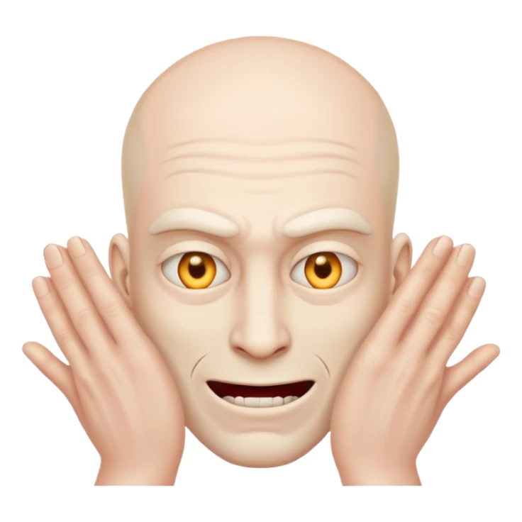 Mischievous evil man with hands infront of face sticker