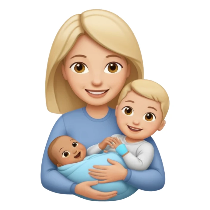 My wife with baby sticker