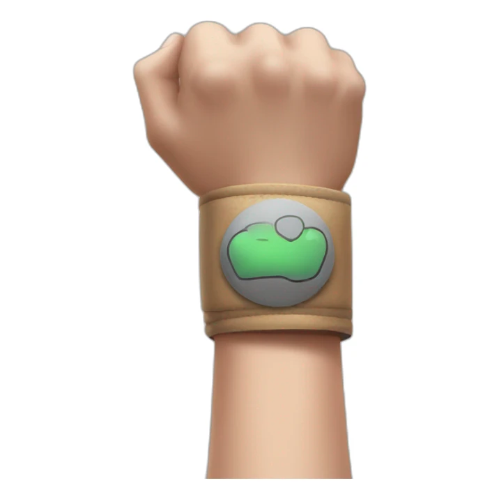 Wrist with pain sign at the site post boxing workout  sticker