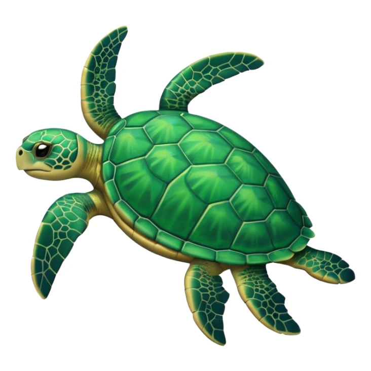 Sea turtle holding good morning sticker