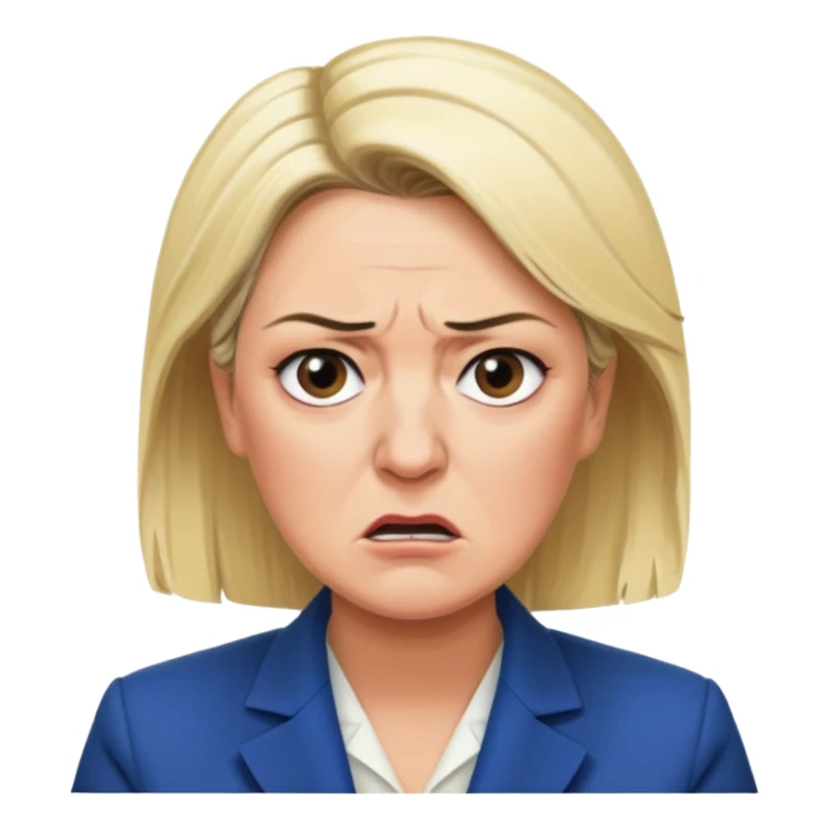 Marine Le Pen très en colère sticker