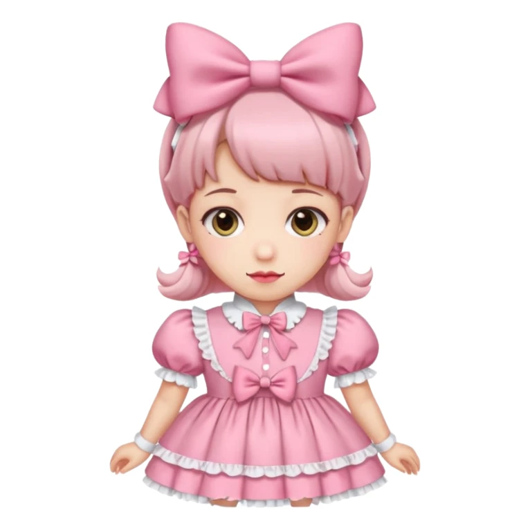 Fiyonklu ve pembe lolita giyen erkek çiz sticker