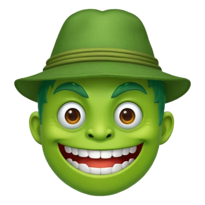 monster with green hat and t shirt sticker