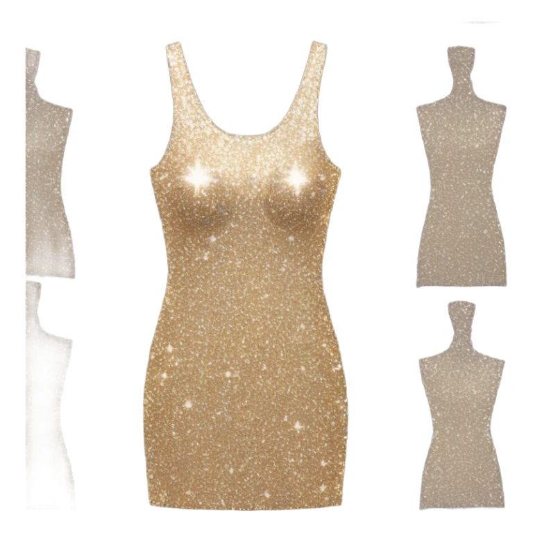 sparkly short bodycon dress on hanger sticker