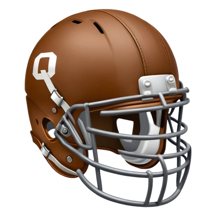 leather helmet college football quarterback sticker