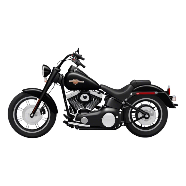 Harley-Davidson Cruiser - Harley-Davidson Softail (Model Year: 2021) (Iconic colour: Black) sticker