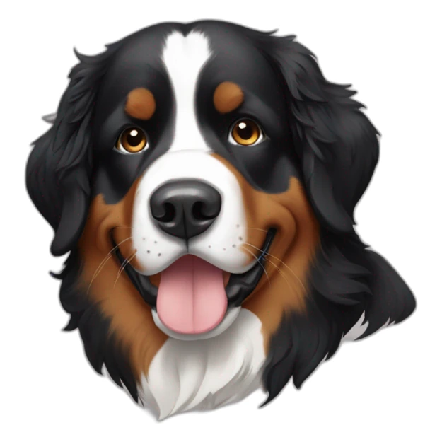 bernese mountain dog with nose freckles sticker