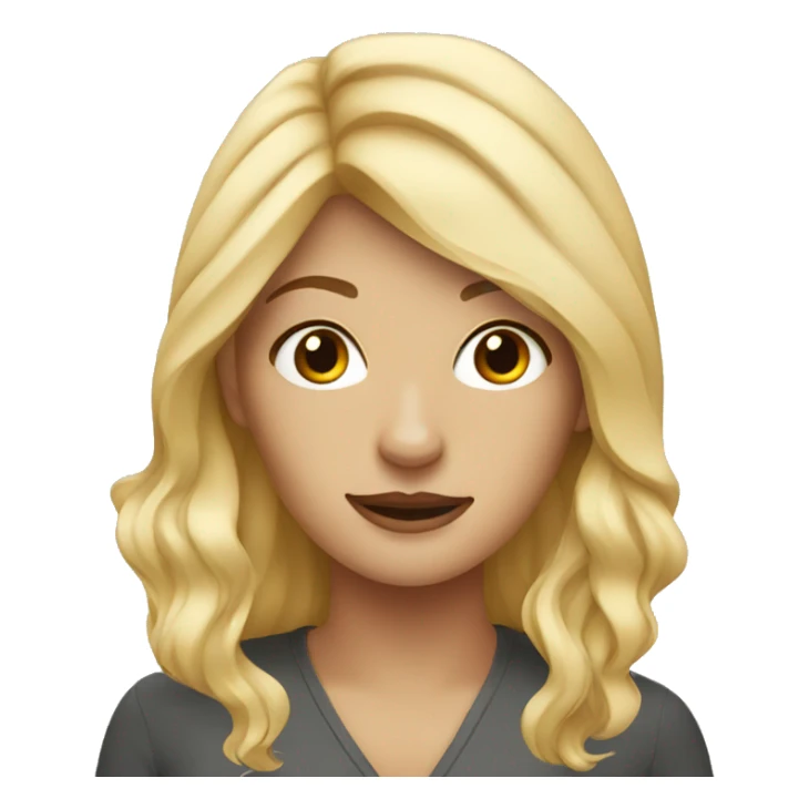 blonde woman with a tiger sticker