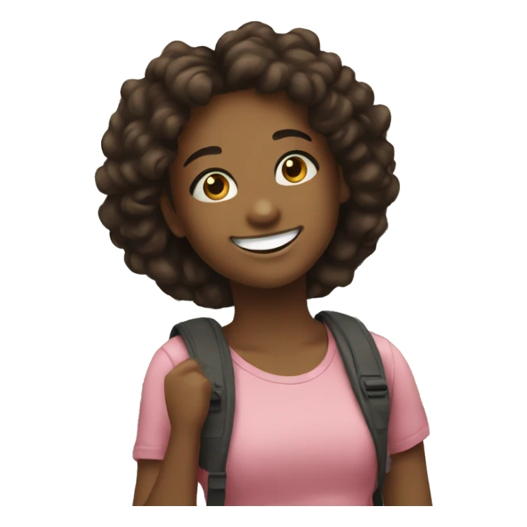 Girls smiling outdoors together sticker