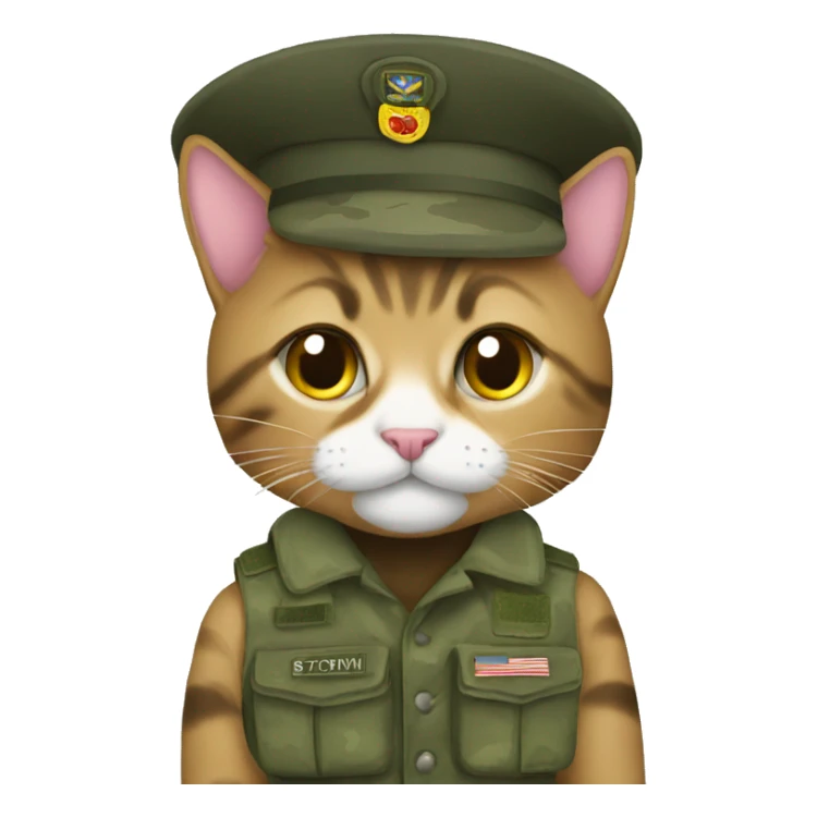 army kitty sticker