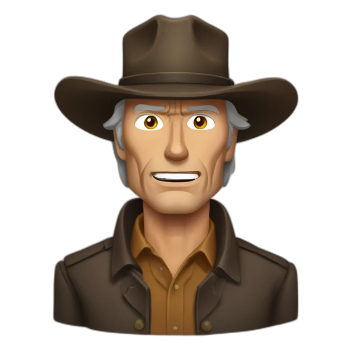 Clint eastwood in a horse sticker