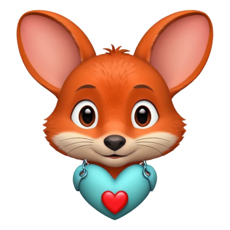 Nick Zootopia enamorado con ojos de corazon sticker