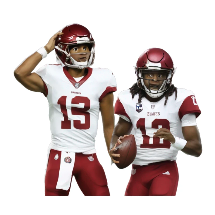 jalen hurts and aj brown eagles winning the super bowl sticker