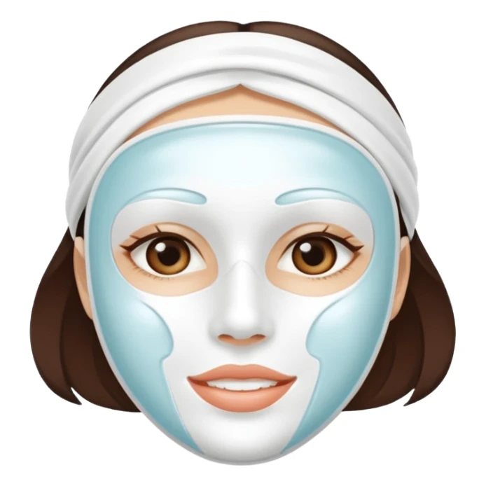 a white skincare beauty mask pack for face sticker