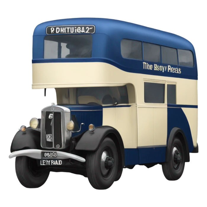 Blue and cream leyland pd2 sticker