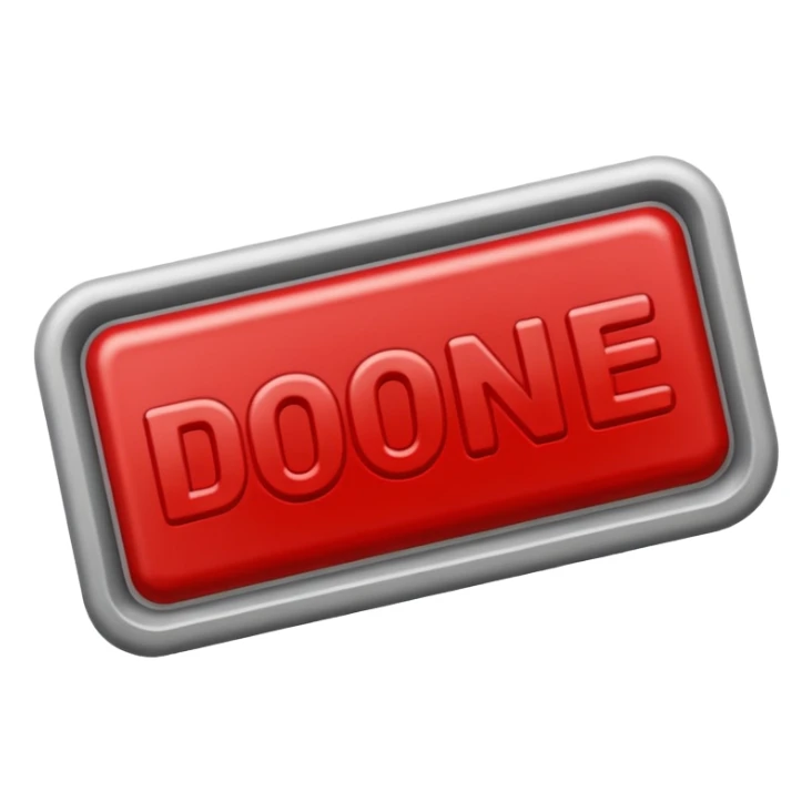 I want to make stamp describing “done” sticker