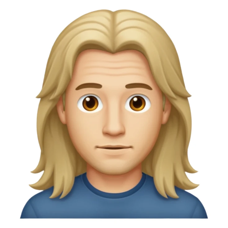 A man have a long hair sticker