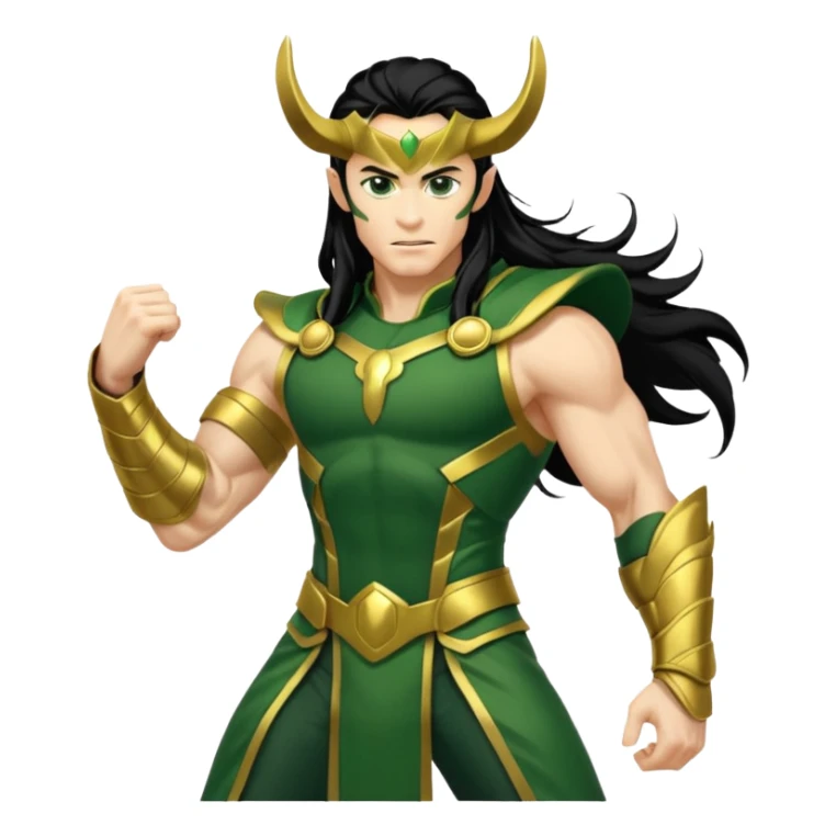 comic book style loki, whole body sticker