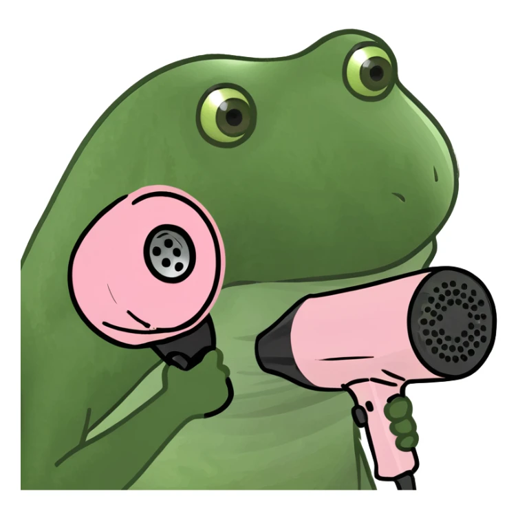 pastel pink hair dryer sticker