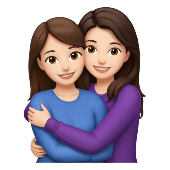 two women lying on top of each other wrapped around each other lying down both brunette  sticker