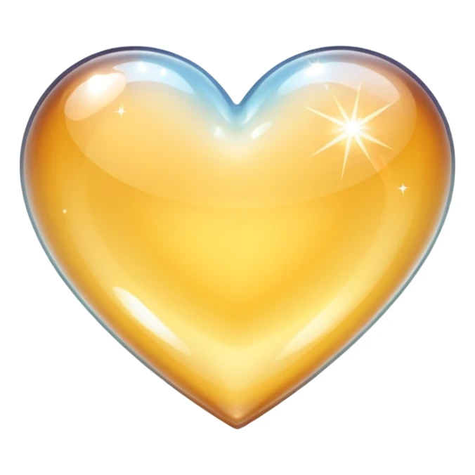 sparkle clear heart emoji sticker