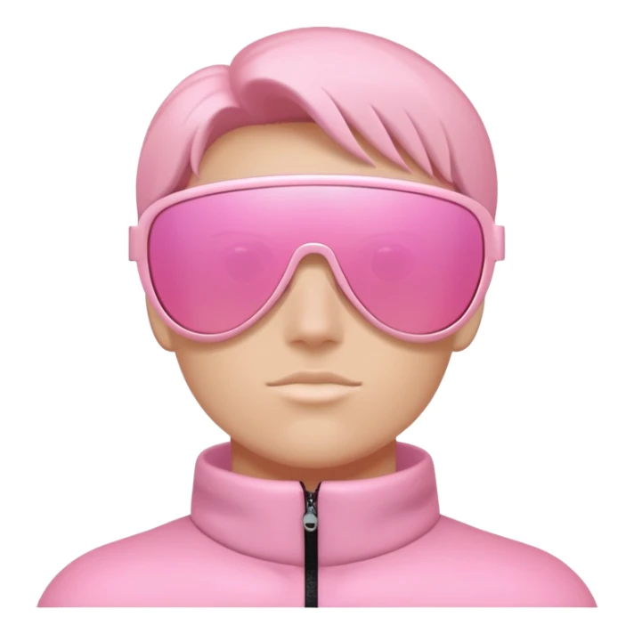 minimal design Y2K pink shield sunglasses, sleek one-piece lens, no frame sticker