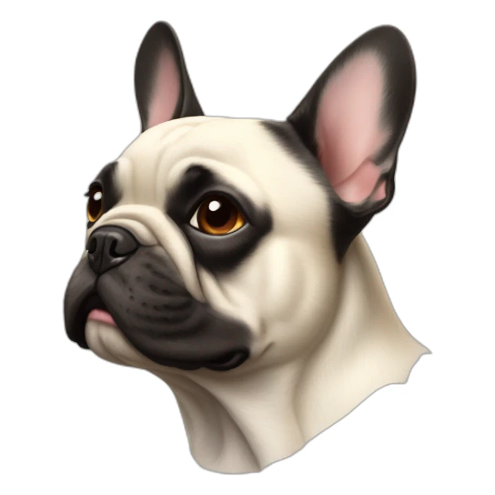 dog French Bulldog in profile sticker