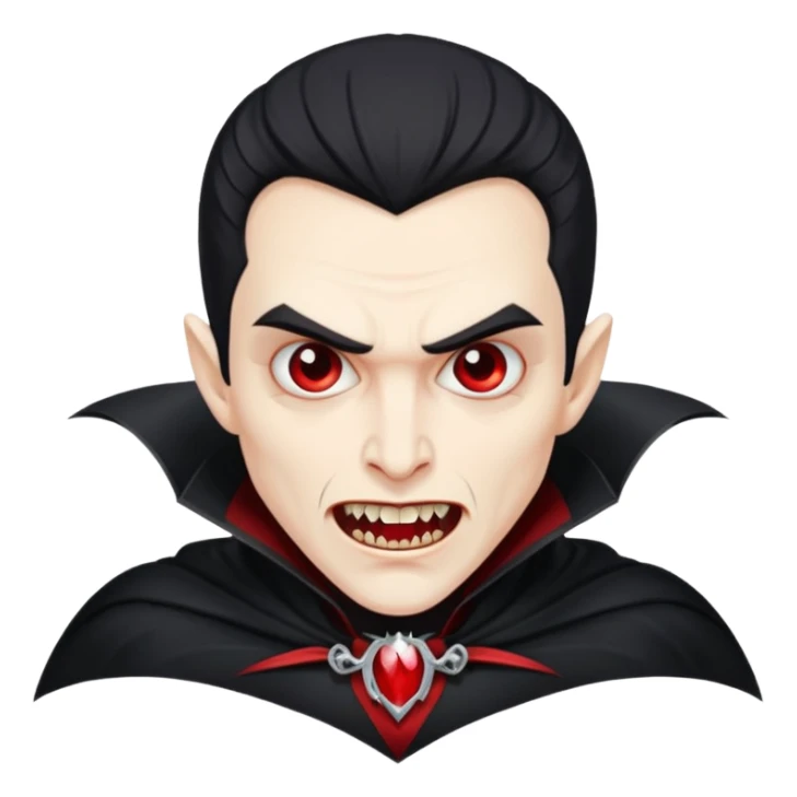 Vampire dracula – Pale figure with fangs and cape sticker